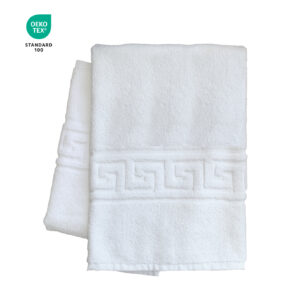 White Towel With Greek Border Copy 1 H
